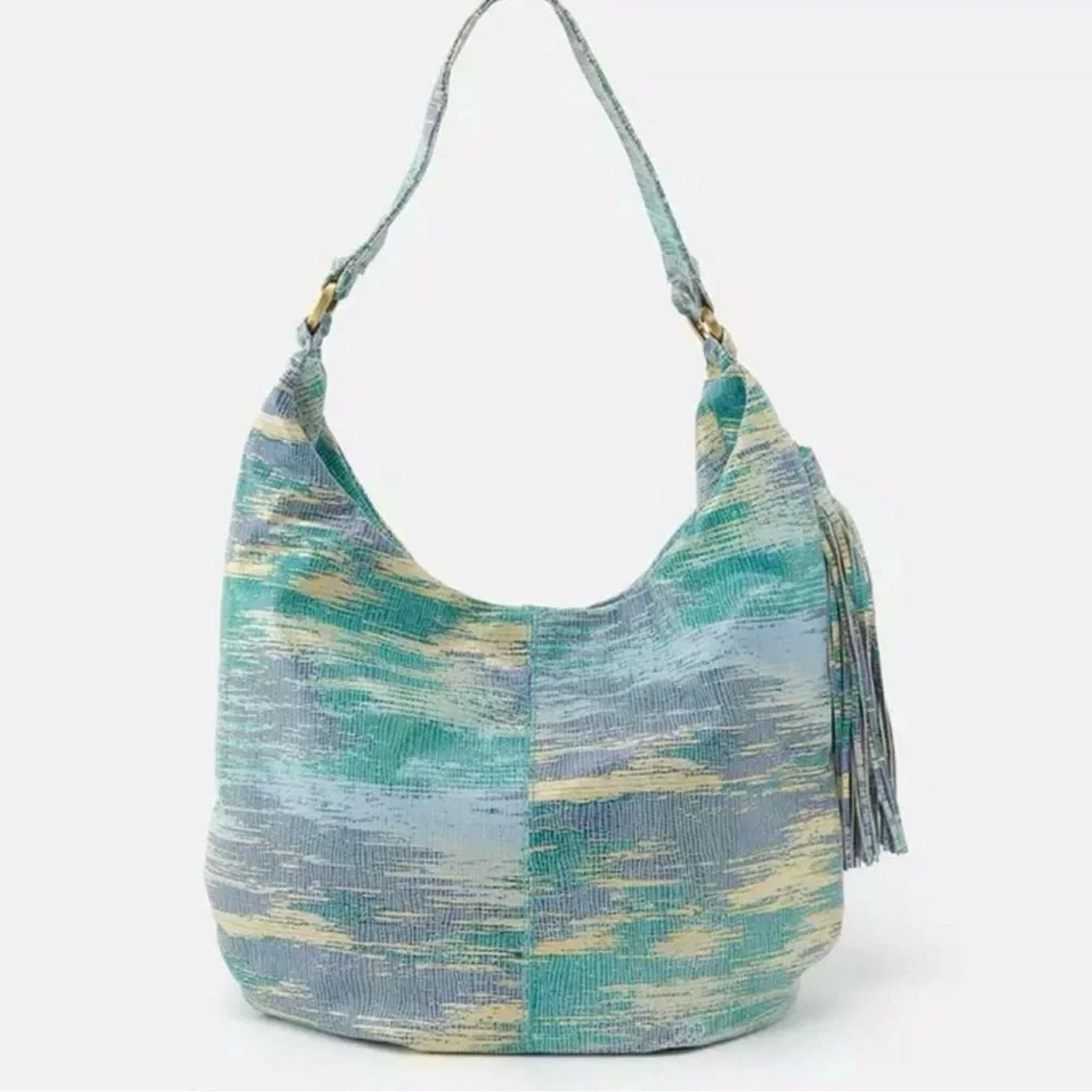 Hobo International Gardner Cracked Glass Leather‎ Shoulder Bag